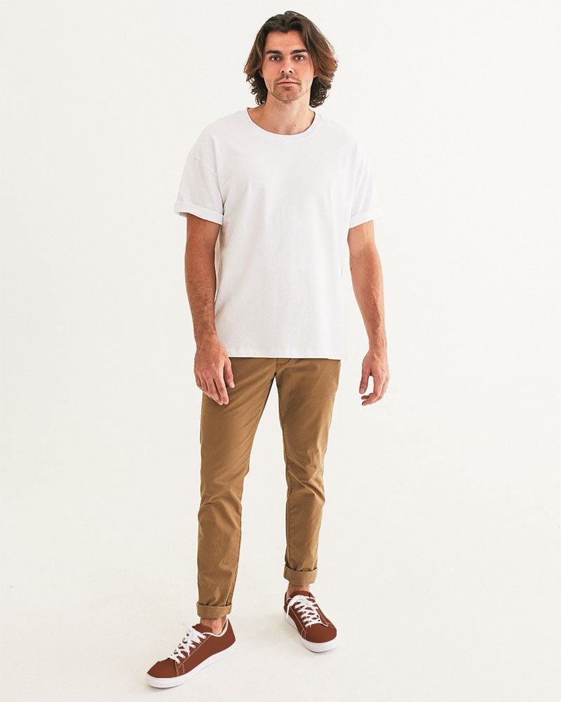 Simple Cross: Men's Maroon Vegan Leather Sneaker