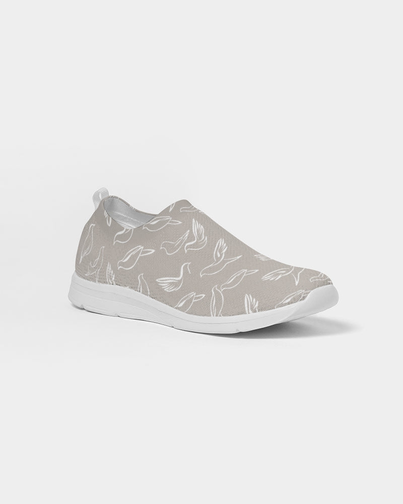 Doves: Women's Taupe Flyknit Slip On Shoe