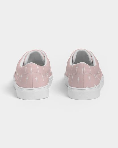 Mini Cross: Women's Pink Canvas Lace Up Sneaker