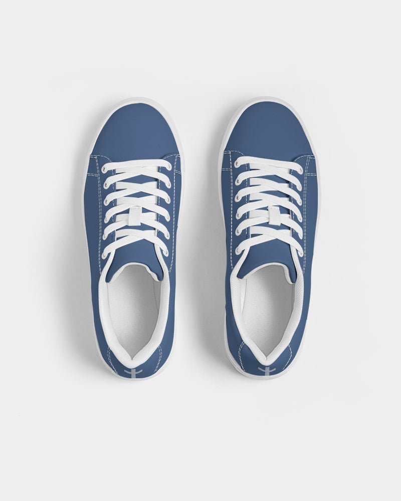 Simple Cross: Men's Navy Vegan Leather Sneaker