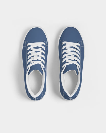 Simple Cross: Men's Navy Vegan Leather Sneaker