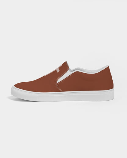 Simple Cross: Men's Maroon Canvas Slip On Shoe