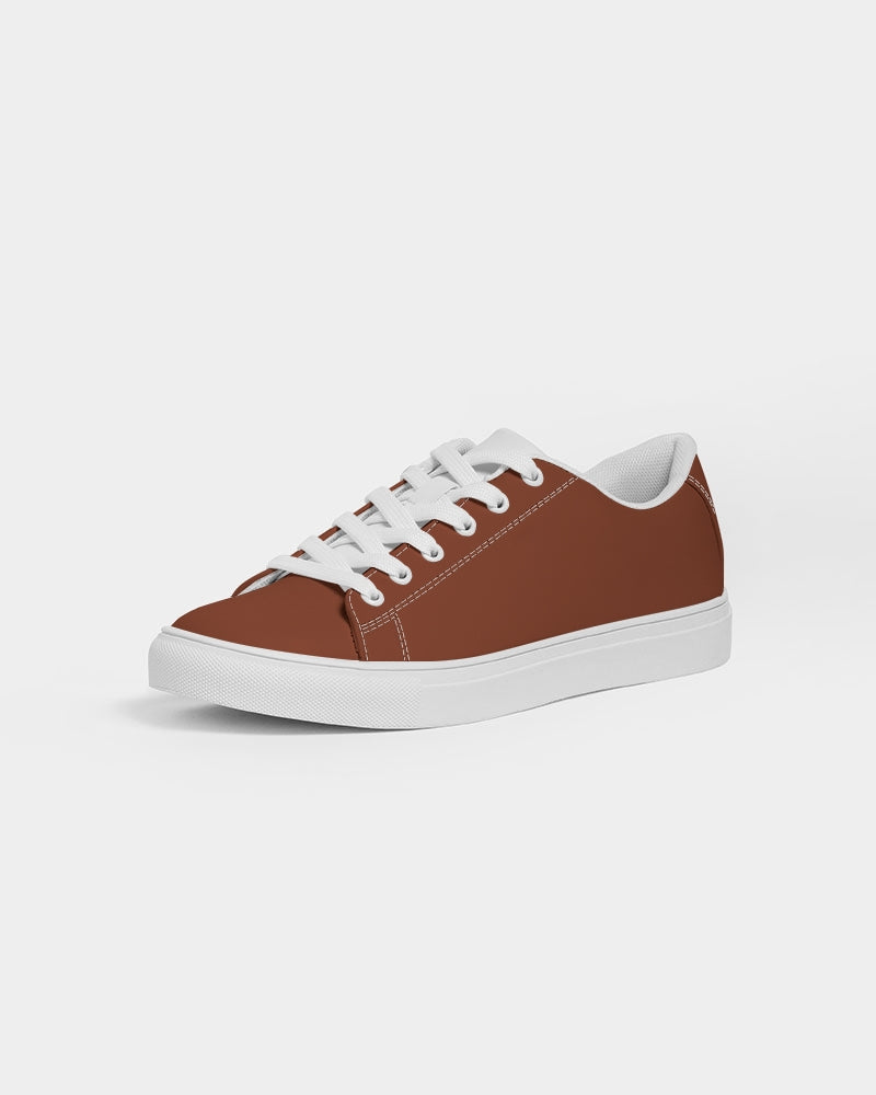 Simple Cross: Men's Maroon Vegan Leather Sneaker