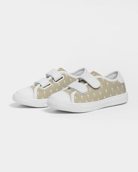 Mini Cross: Kids Tan Velcro Sneaker