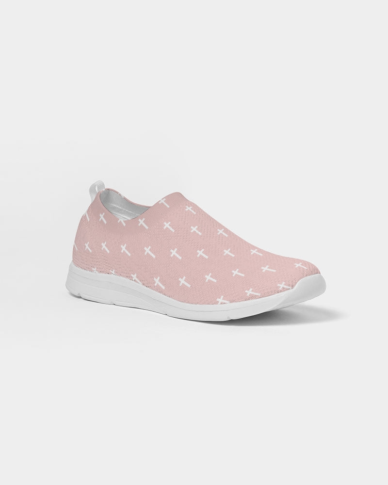 Mini Cross: Women's Pink Flyknit Slip On Shoe