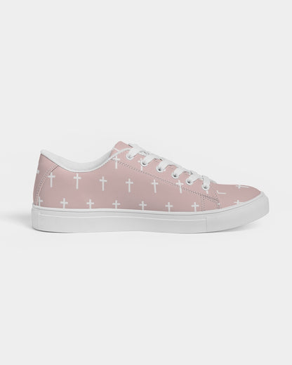 Mini Cross: Women's Pink Vegan Leather Sneaker