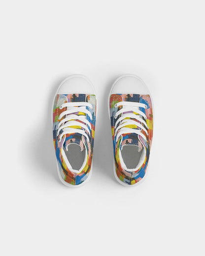 Painted Cross: Kids Canvas Hightop Shoe