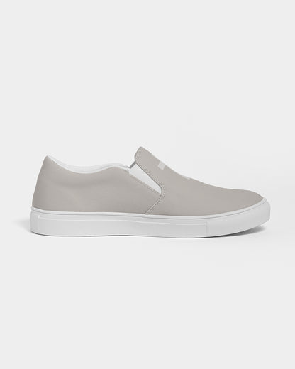 Simple Cross: Men's Taupe Canvas Slip On Shoe