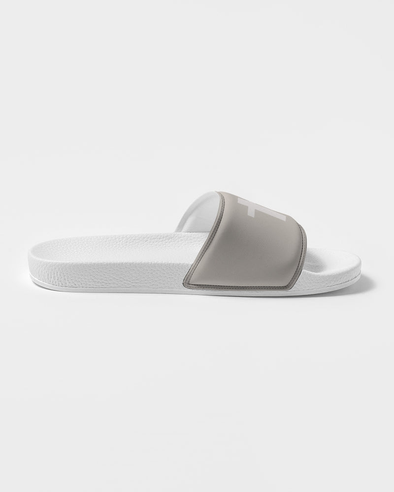 Simple Cross: Women's Taupe Slide Sandal