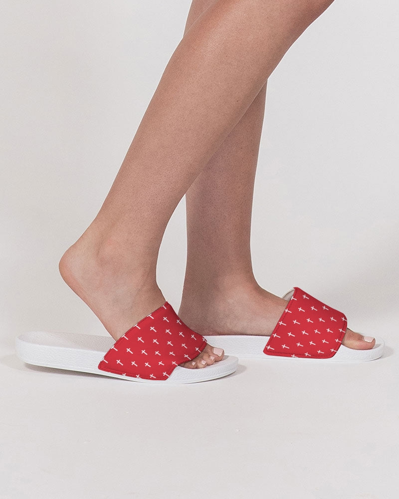 Mini Cross: Women's Red Slide Sandal