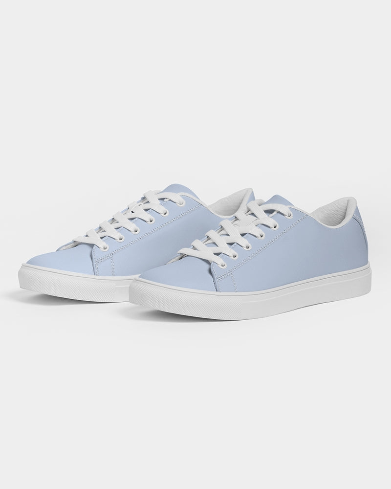 Simple Cross: Women's Light Blue Vegan Leather Sneaker