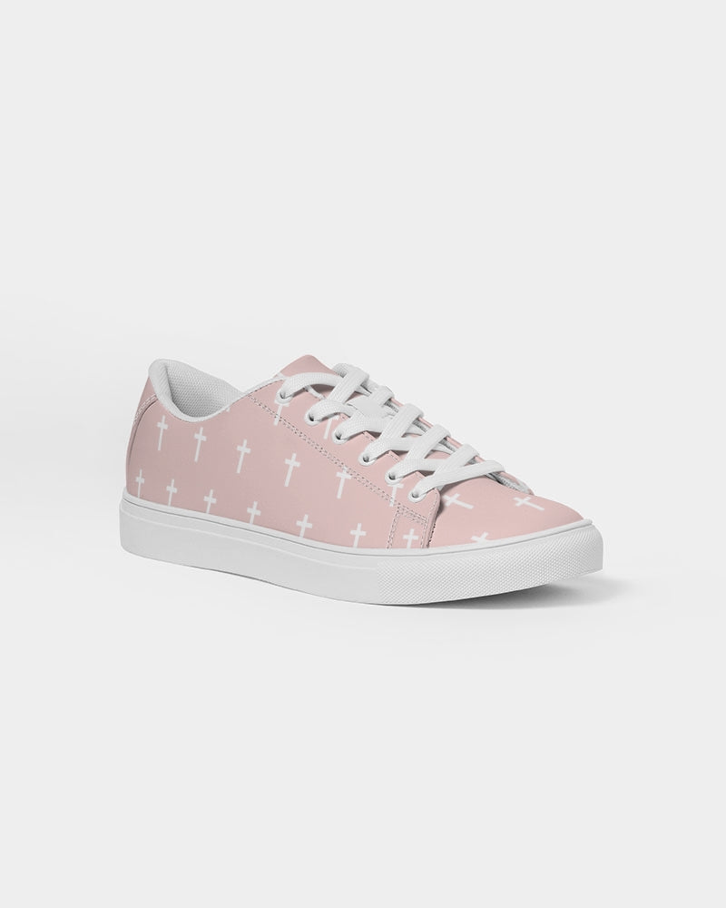 Mini Cross: Women's Pink Vegan Leather Sneaker