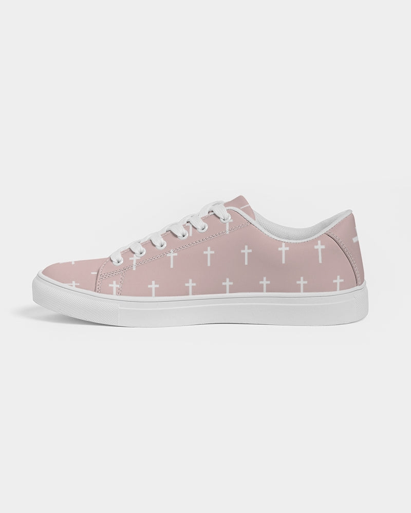 Mini Cross: Women's Pink Vegan Leather Sneaker