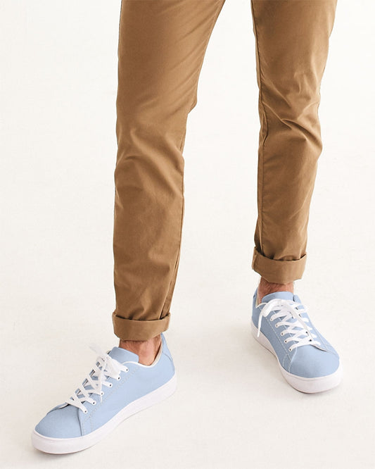 Simple Cross: Men's Light Blue Vegan Leather Sneaker