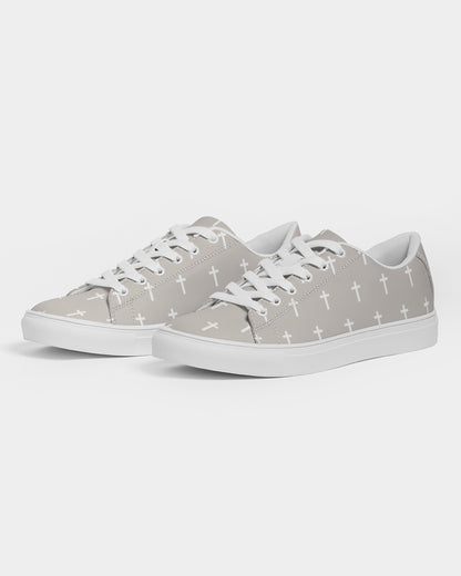 Mini Cross: Women's Taupe Vegan Leather Sneaker