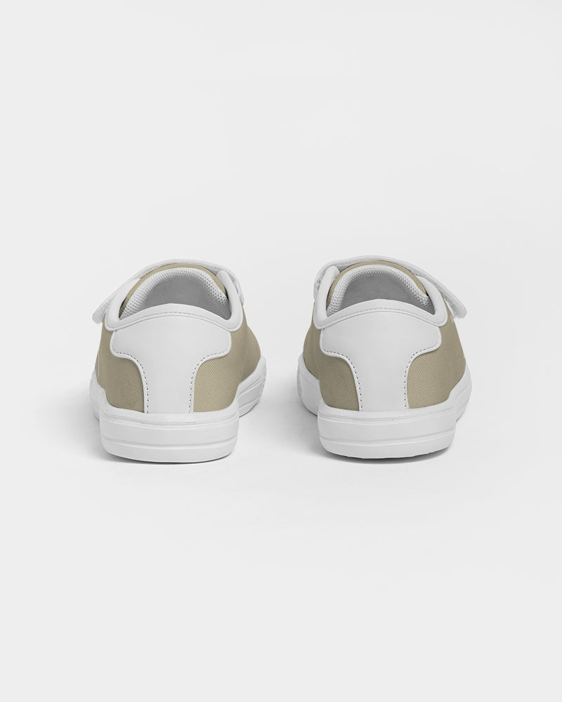 Simple Cross: Kids Tan Velcro Sneaker