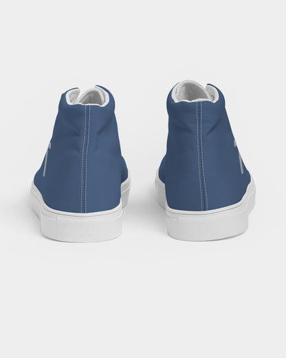 Simple Cross: Women's Navy Canvas Hightop Shoe