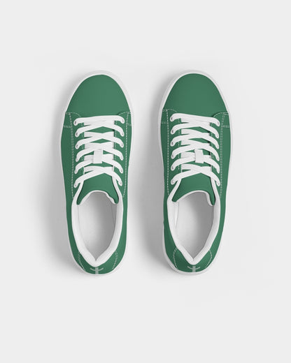 Simple Cross: Men's Green Vegan Leather Sneaker
