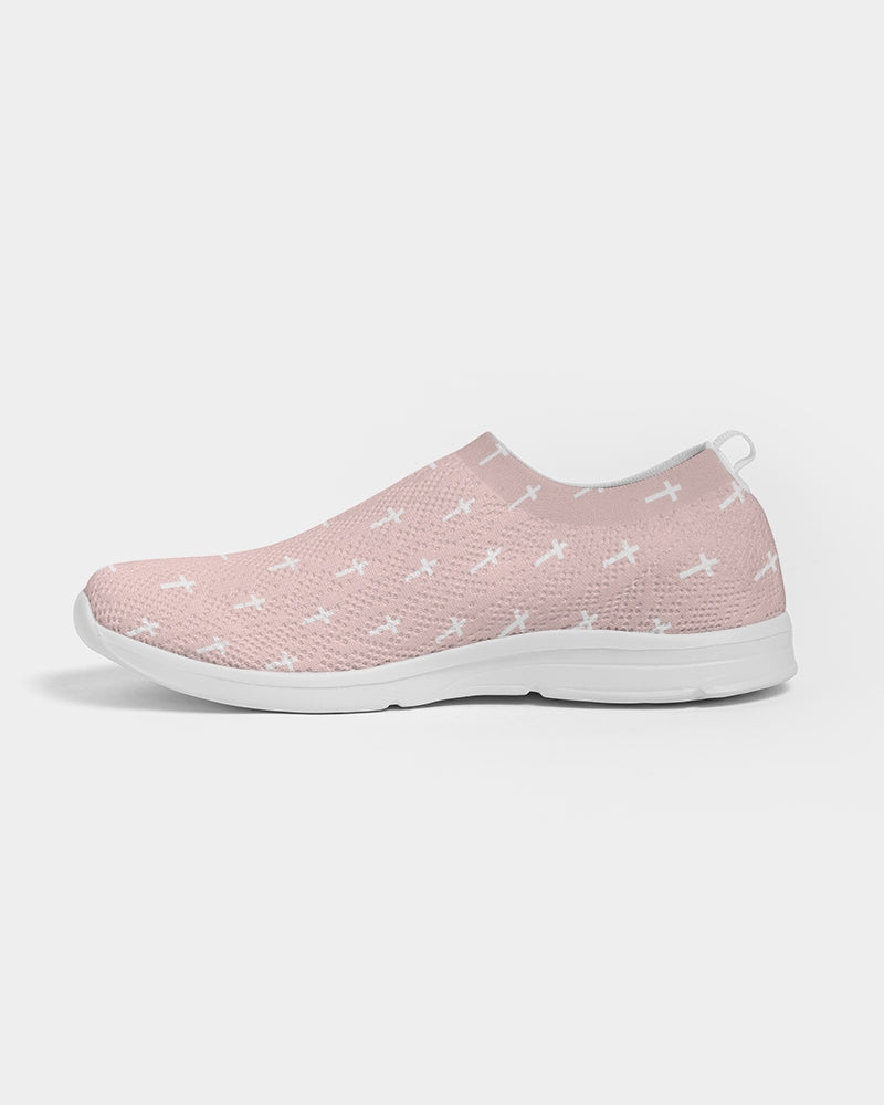 Mini Cross: Women's Pink Flyknit Slip On Shoe