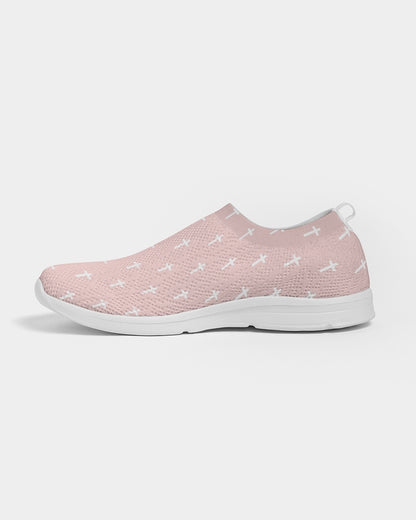 Mini Cross: Women's Pink Flyknit Slip On Shoe