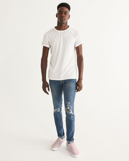 Mini Cross: Men's Pink Canvas Slip On Shoe