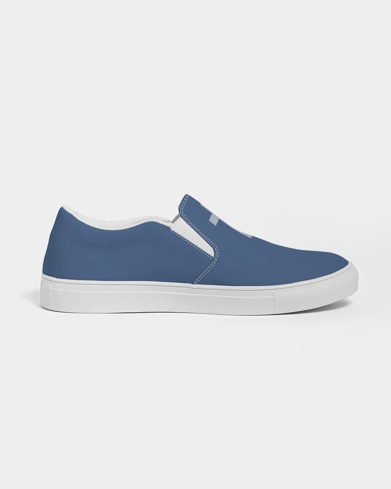 Simple Cross: Women's Navy Canvas Slip On Shoe