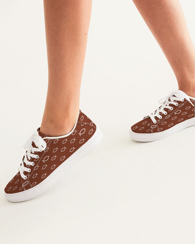 Ichthys: Women's Maroon Vegan Leather Sneaker