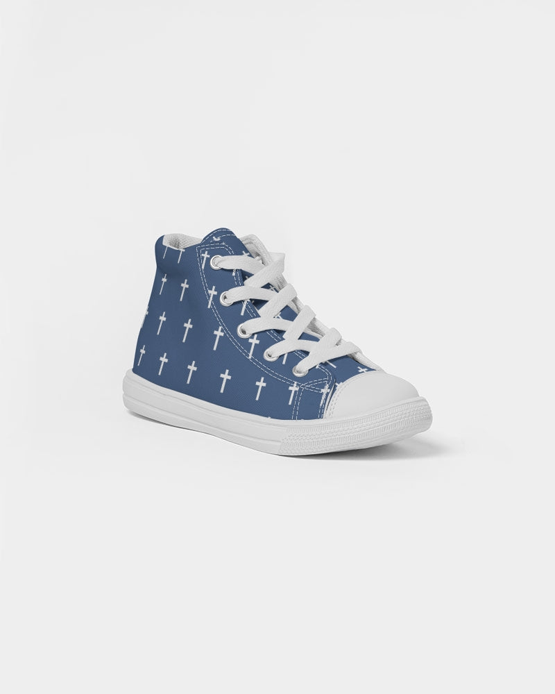 Mini Cross: Kids Navy Canvas Hightop Shoe