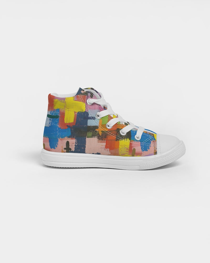 Painted Cross: Kids Canvas Hightop Shoe