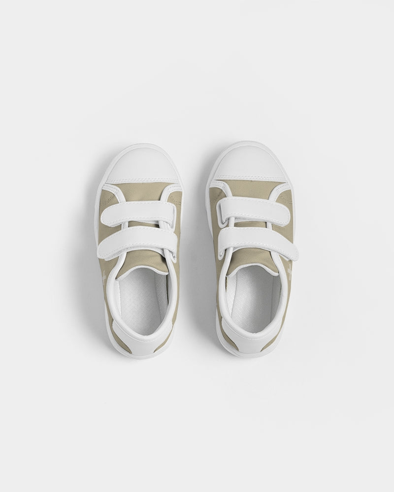 Simple Cross: Kids Tan Velcro Sneaker