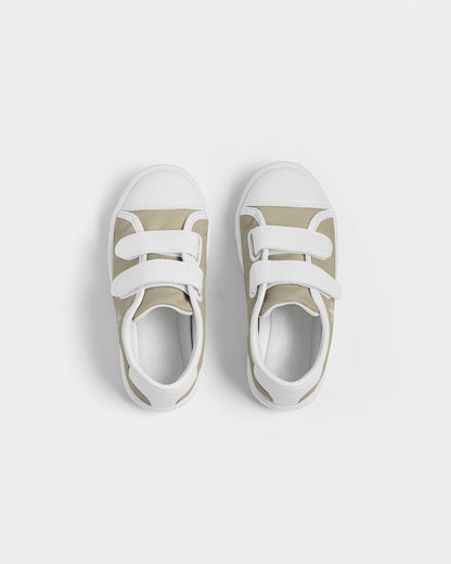 Simple Cross: Kids Tan Velcro Sneaker