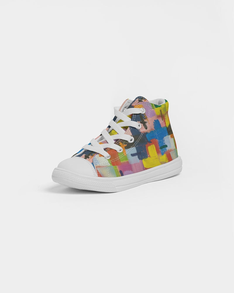 Painted Cross: Kids Canvas Hightop Shoe