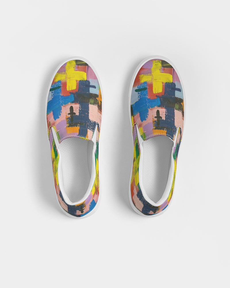 Painted Cross: Women's Canvas Slip On Shoe