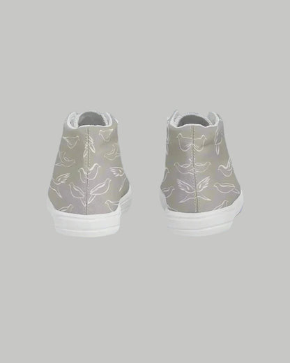 Doves: Kids Taupe Canvas Hightop Shoe