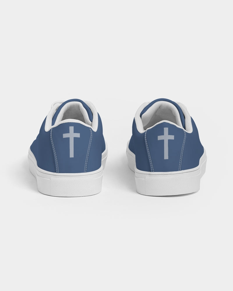 Simple Cross: Men's Navy Vegan Leather Sneaker