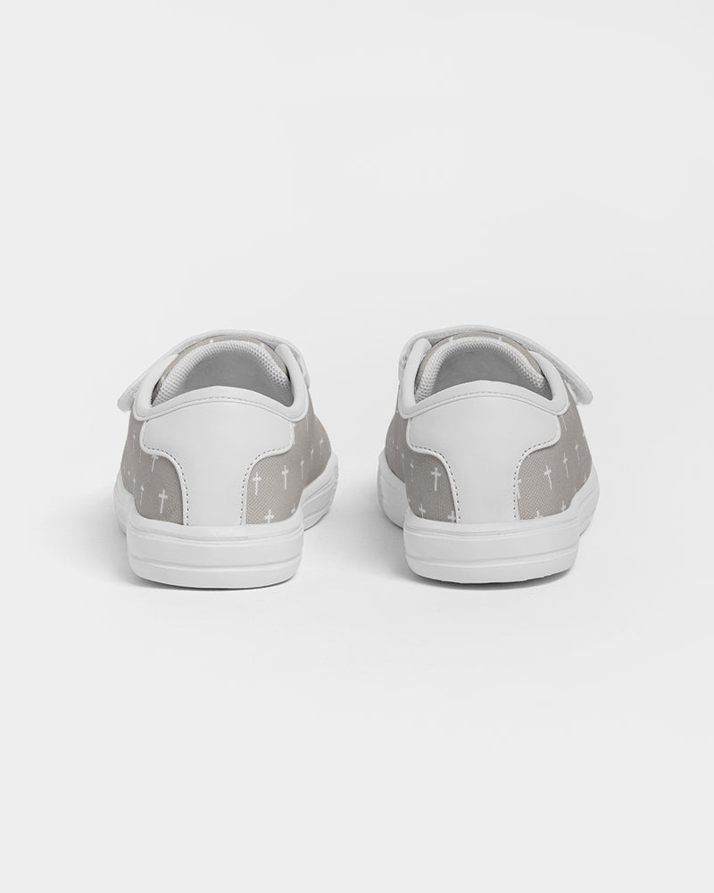 Mini Cross: Kids Taupe Velcro Sneaker