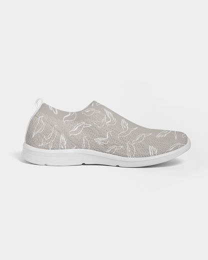 Doves: Women's Taupe Flyknit Slip On Shoe