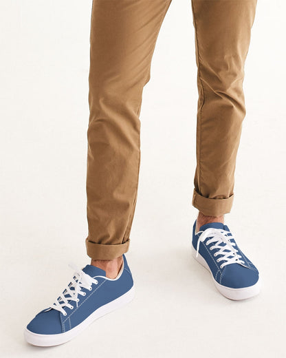 Simple Cross: Men's Navy Vegan Leather Sneaker