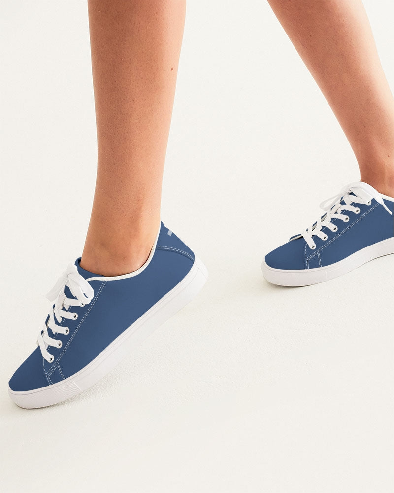 Simple Cross: Women's Navy Vegan Leather Sneaker