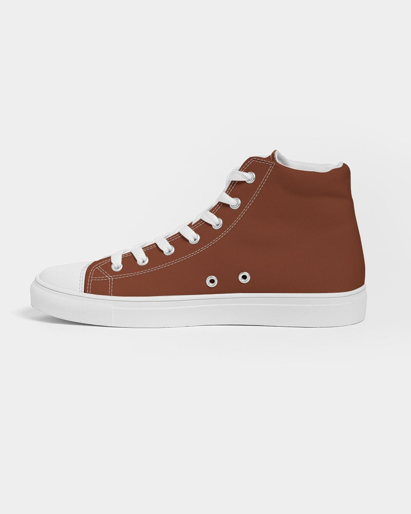 Simple Cross: Women's Maroon Canvas Hightop Shoe