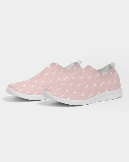 Mini Cross: Women's Pink Flyknit Slip On Shoe