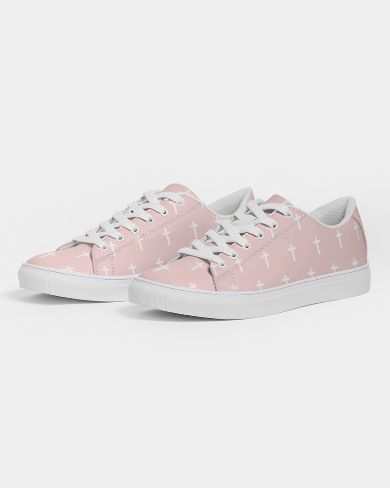 Mini Cross: Women's Pink Vegan Leather Sneaker