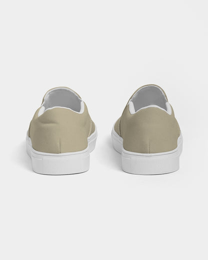 Simple Cross: Women's Tan Canvas Slip On Shoe