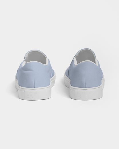 Simple Cross: Women's Light Blue Canvas Slip On Shoe