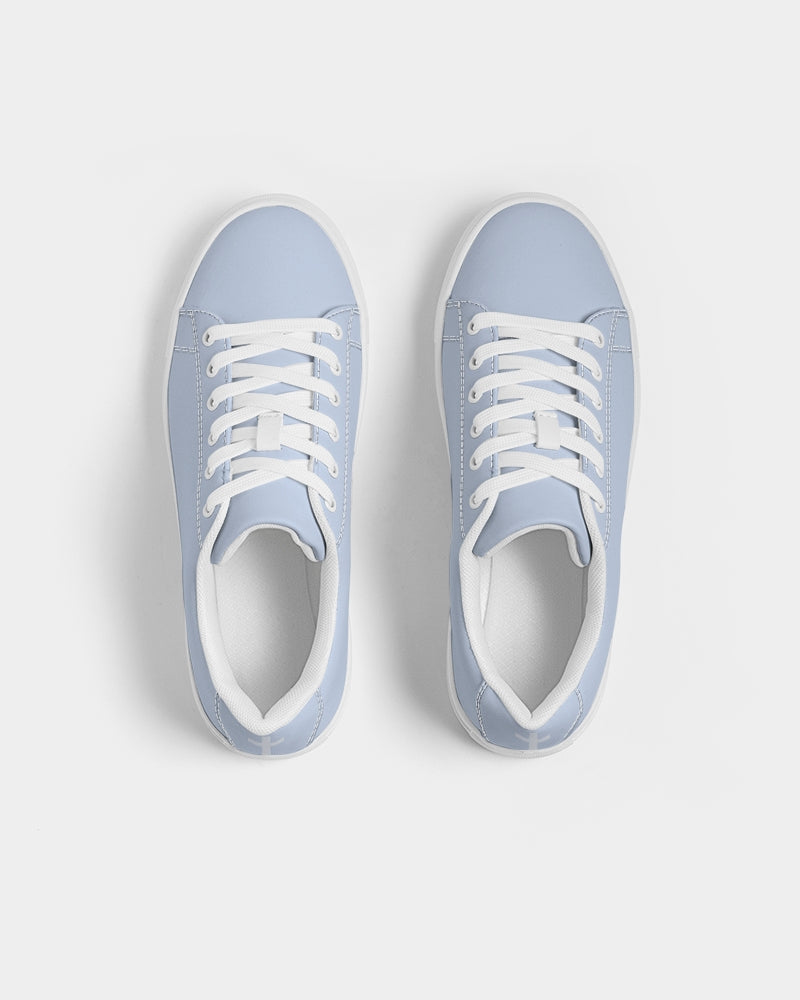 Simple Cross: Men's Light Blue Vegan Leather Sneaker