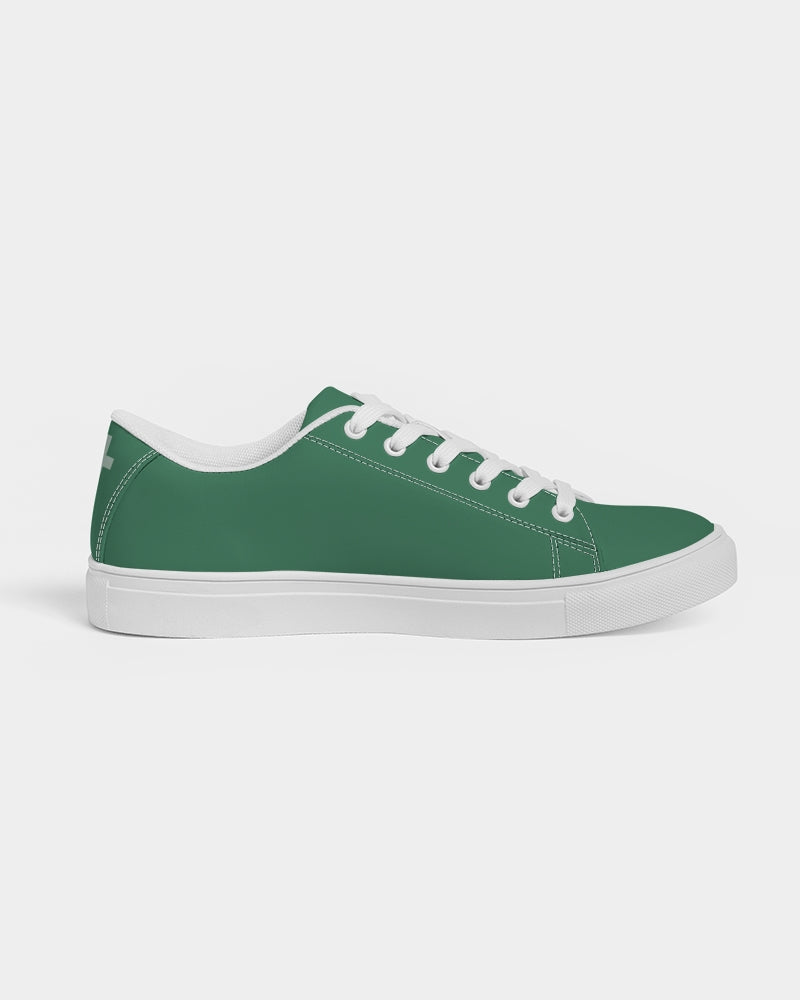Simple Cross: Men's Green Vegan Leather Sneaker