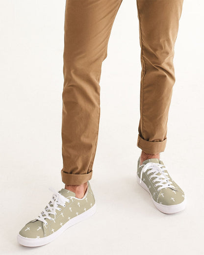 Mini Cross: Men's Tan Vegan Leather Sneaker