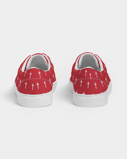 Mini Cross: Men's Red Canvas Lace Up Shoe