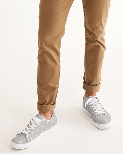 Mini Cross: Men's Taupe Vegan Leather Sneaker