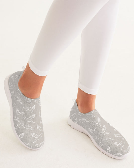 Doves: Women's Taupe Flyknit Slip On Shoe